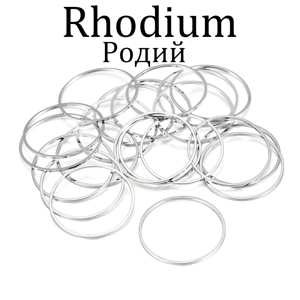 20-50Pcs Runde Durchmesser 8-55mm Hoops Ohrring Drähte Anschlüsse Geschlossene Ringe Für DIY Anhänger Schmuck Machen liefert Zubehör – Detail 14