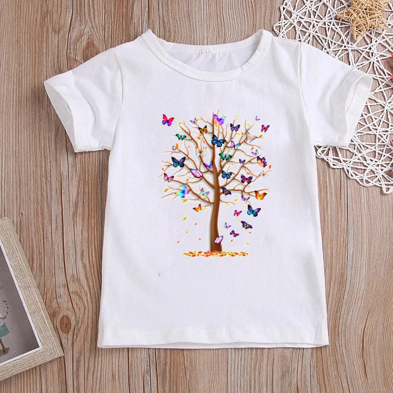 

Kids Girls T Shirt Summer Baby Magic Tree Tops Toddler Tees Clothes Children Clothing Cartoon T-shirts Short Sleeve Casual Wear