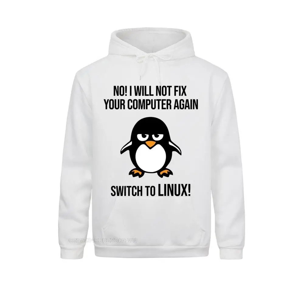 Swith To Linux Angry Tux Penguin Pullover Hoodie Men Novelty Harajuku Programmer Computer Developer Geek Nerd Pullover Hoodie