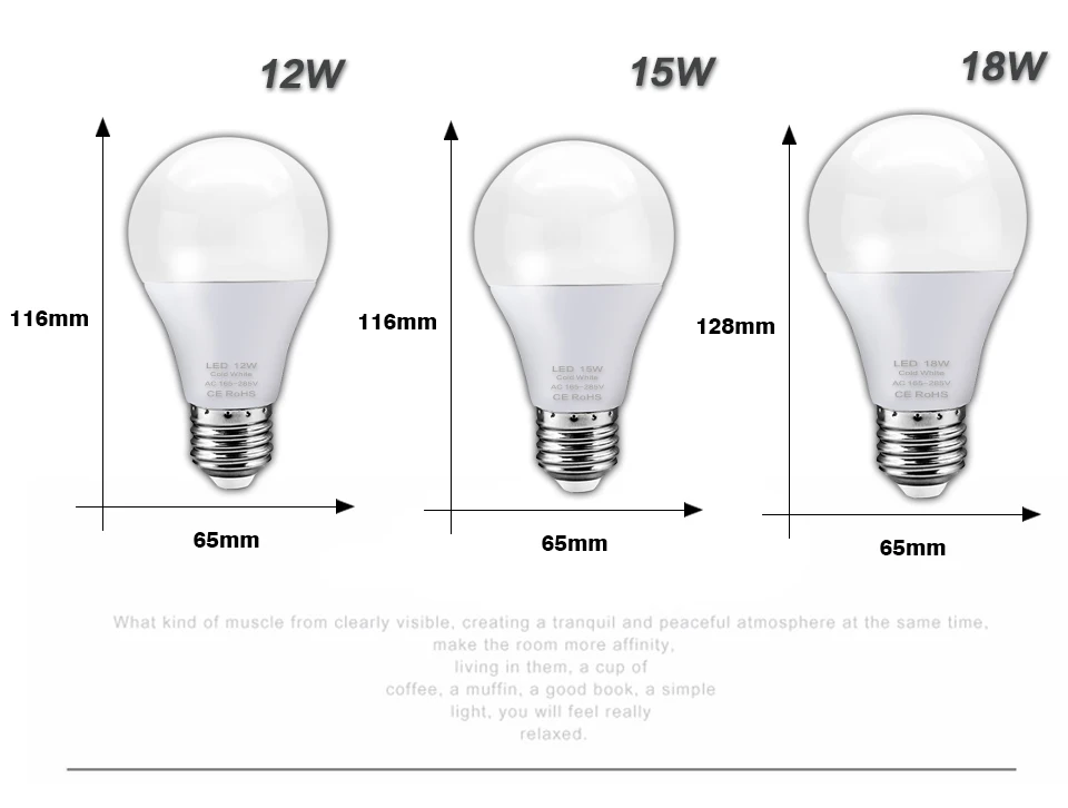 10 Stück/Lot Ampullen-LED-Lampe E27 AC 220V Glühbirnen 18W 15W 12W 9W Lampada Illas für Kronleuchter im Wohnzimmer – Detail 5