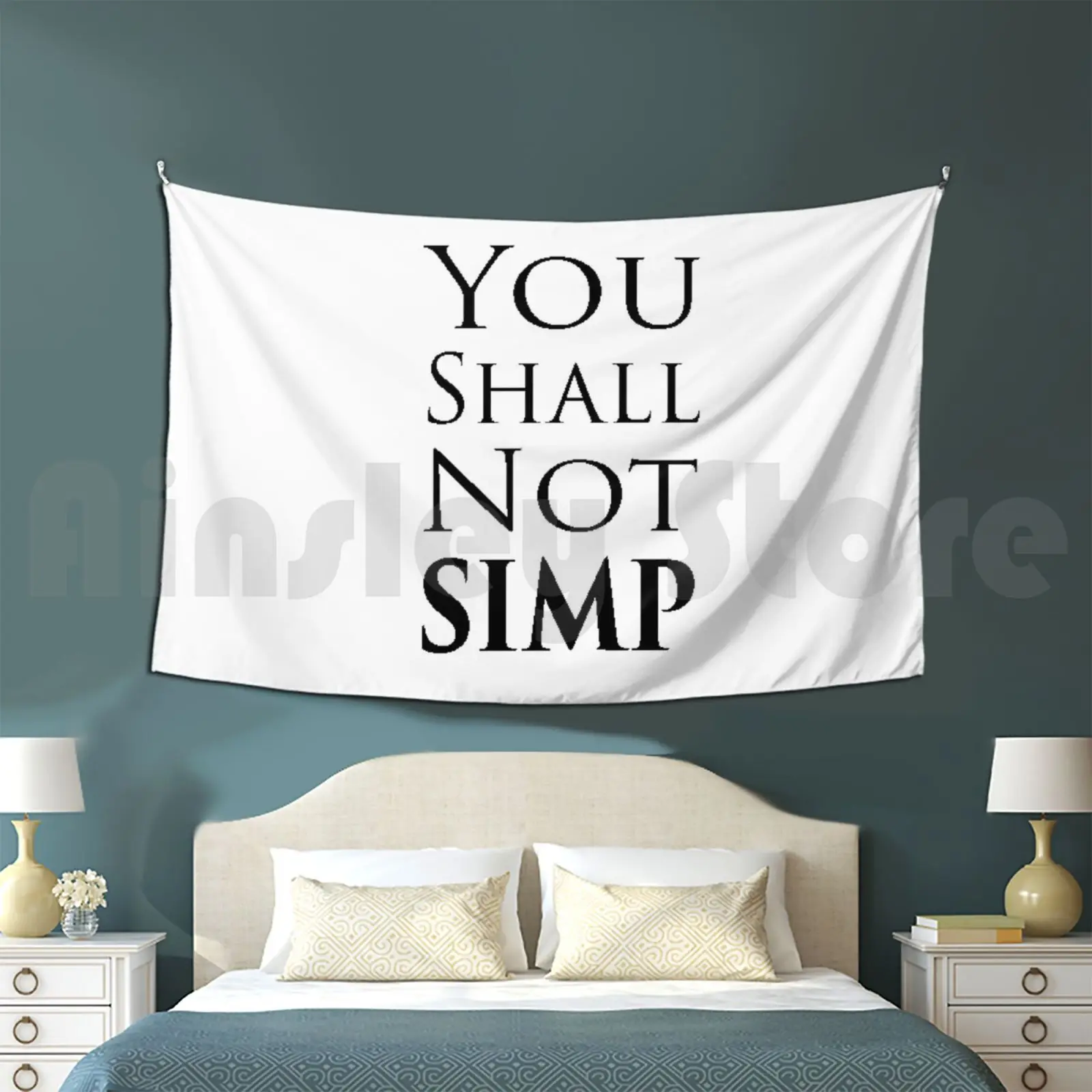 You Shall Not Simp Tapestry Living Room Bedroom Simp Shall Not Sargon Akkad Paul Joseph Watson Pewdiepie 4chan