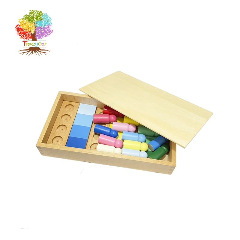 Treekear-Montessori cor sensorial brinquedo para crianças, madeira classificação Task, versão pequena, brinquedos do bebê