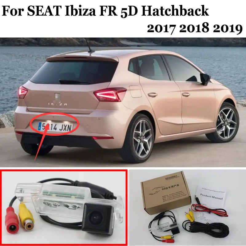 Car Parking Camera FOR SEAT Ibiza FR 2017 2018 2019 5D hatchback HD CCD Night Vision Back up Reverse Camera Car Rear View Camera