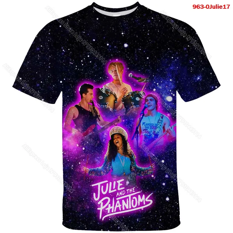 Julie and the Phantoms 3D Print T Shirt for Girls Boys Teens Summer Children T-shirts Tops Kids Streetwear Tee