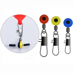 Flotador de pesca Bobber Stops, conectores de frijoles espaciales, equipo de aparejos de agua salada, accesorios de Metal de plástico, 50 unidades por lote