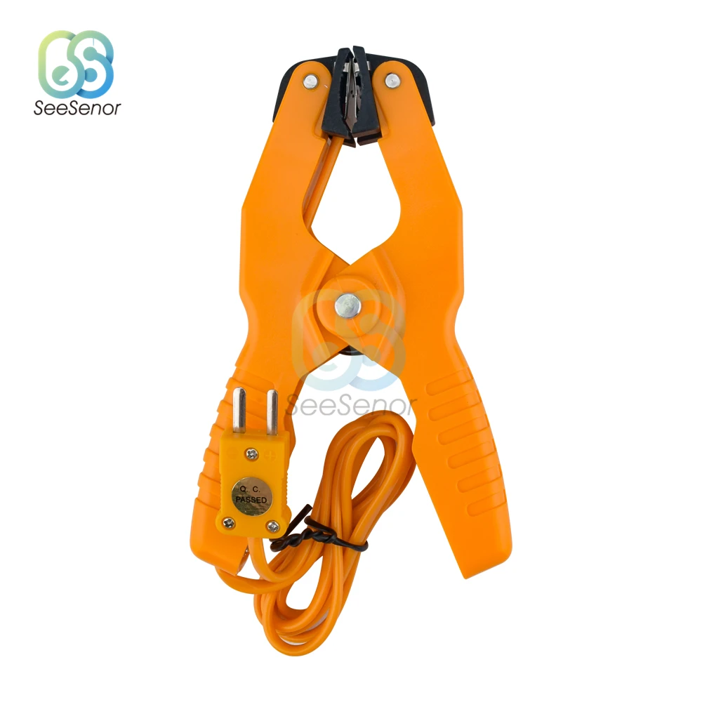 HT-05 Pipe Clamp Thermocouple Temperature Test Clamp Thermometer Clamp Clip K-type Thermocouple Probe Sensor -40~200C