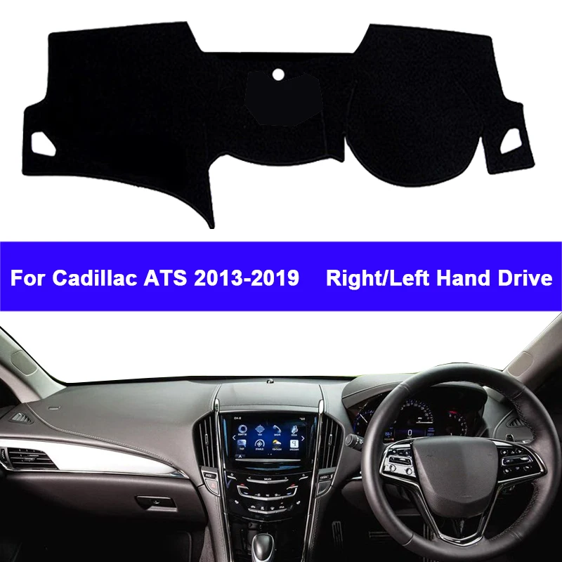 Auto Car Dashboard Cover DashMat Carpet Cape For Cadillac ATS 2013 - 2019 Center Console Protector Sun-Shade Non-Slip 2018 2017