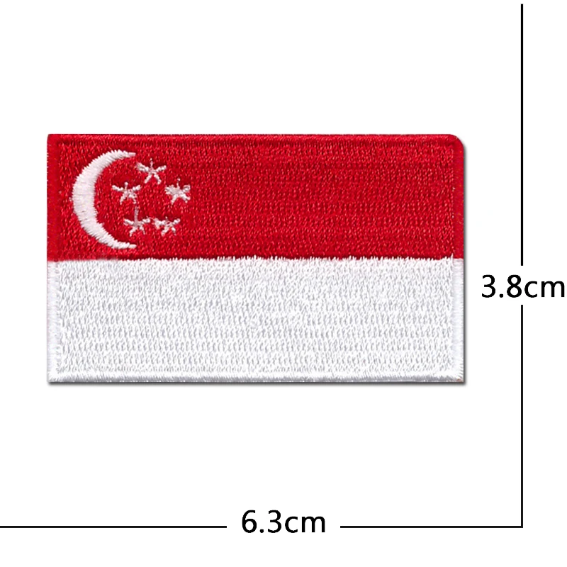 National flag computer embroidery patches clothes sticker ironing sew Applique Singapore Pakistan Lanka Saudi Arabia Oman