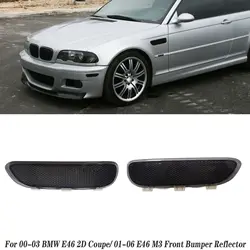 For 2000-2003 BMW E46 2D Coupe Convertible 325Ci 330Ci / 2001-2006 E46 M3 Front Bumper Side Marker Reflector