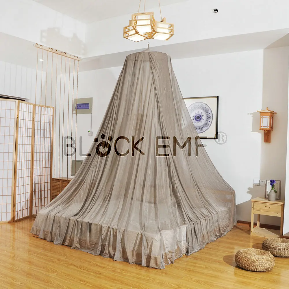 BLOCK EMF EMR protection Bed Ccanopy with high quality/100% SILVERFIBER Material Bed canopy