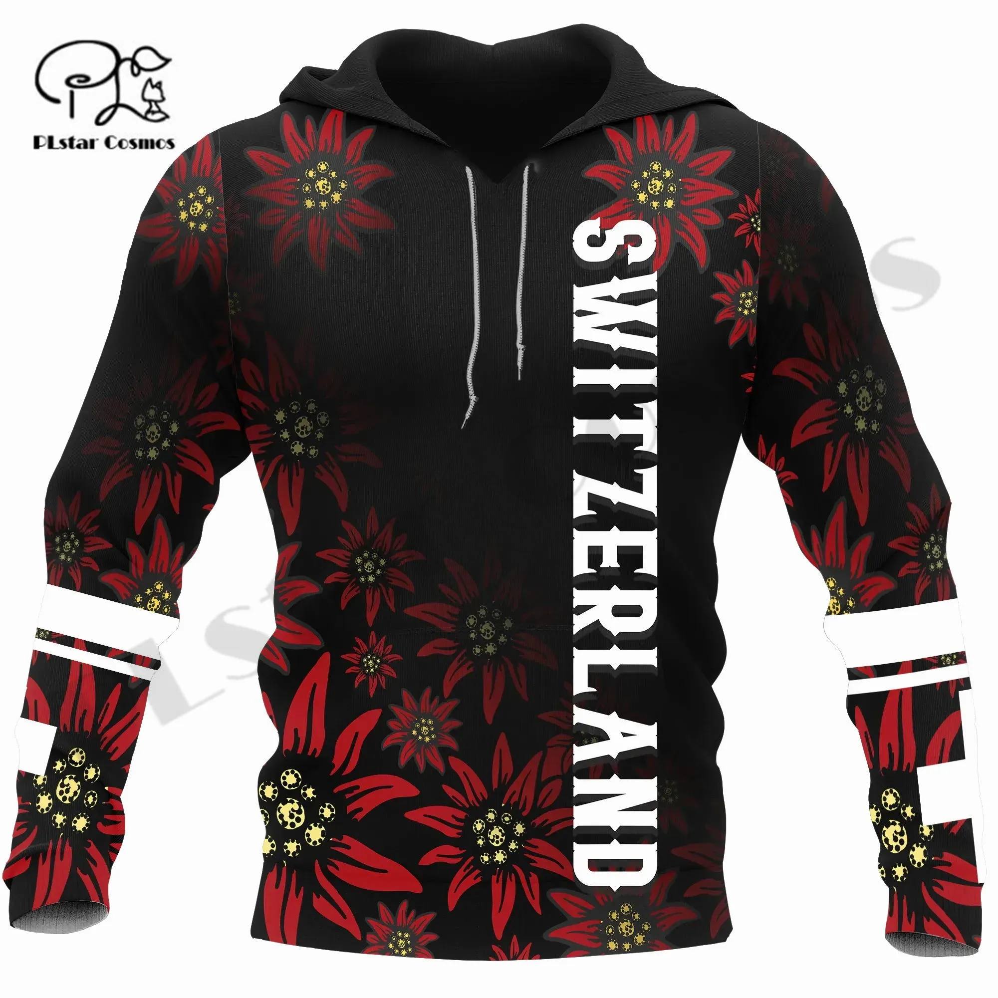 PLstar Cosmos 3DPrint Newest Switzerland Country Unique Men/Women Premium Hrajuku Casual Streetwear Hoodies/Zip/Sweatshirt W-11