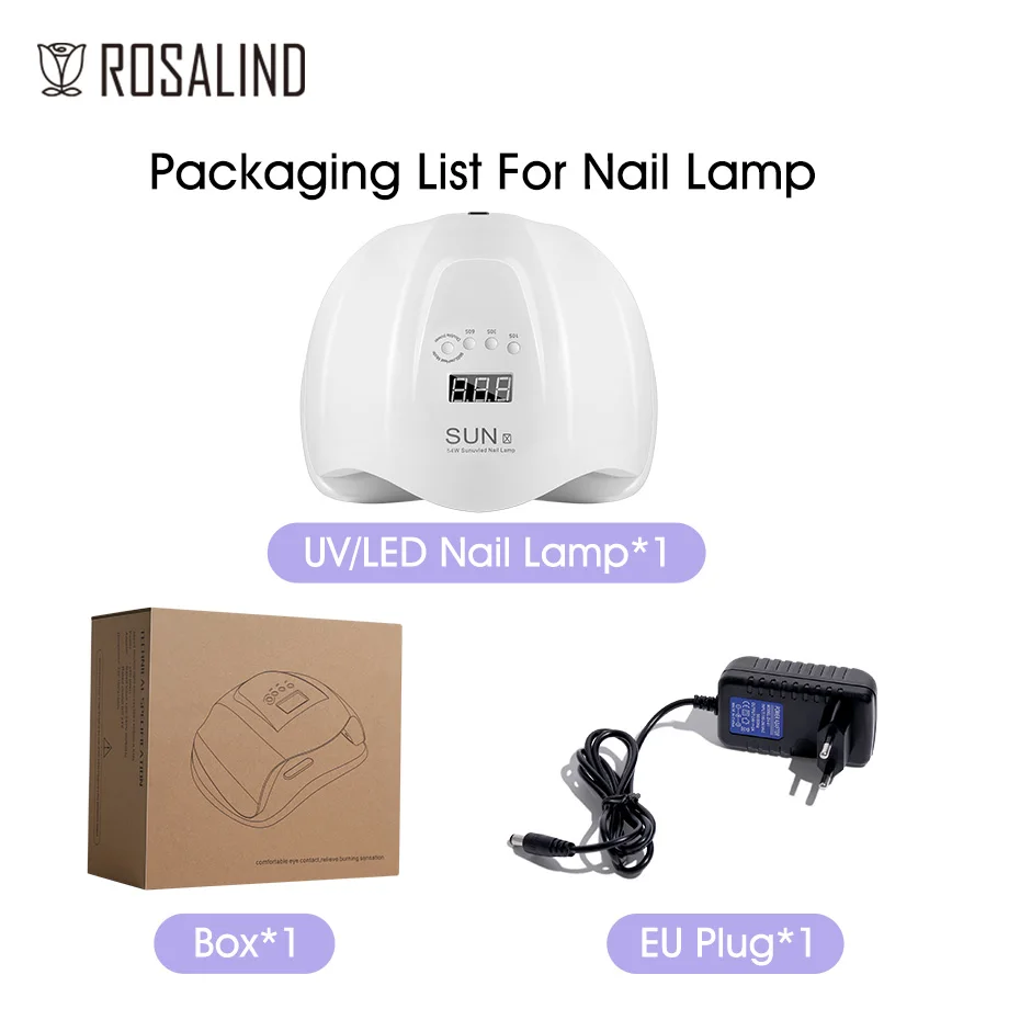 ROSALIND Nail Dryer UV LED lampada per unghie per asciugare le unghie tutto per Manicure Gel vernice attrezzature professionali strumenti per Nail Art