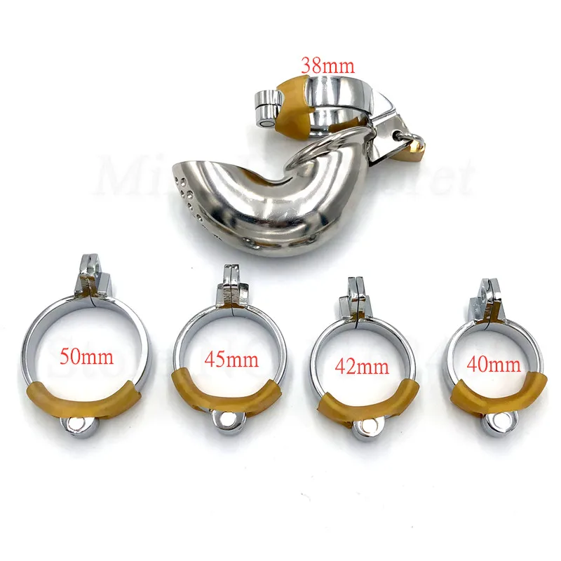 Curving Stainless Steel Male Chastity Device,Penis Sleeve,Penis Rings,Metal Cock Cage,Chastity Lock,BDSM Sex Toys For Men Gay