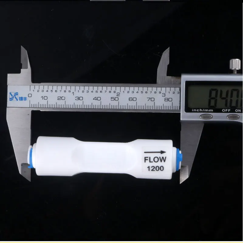 1/4 "Ống Thẳng Loại 1200CC Chất Thải Lưu Lượng Nước Regulater Restrictor Vòi Thẩm Thấu Ngược Đầu Nối Nhanh Ống Fittiing