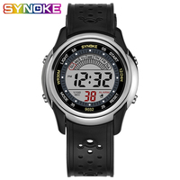 SYNOKE 9032 Children Watch for Kids Sport Digital Boys Watches Resistant Back Light  Stop Watch 3Bar Waterproof Kid Watch