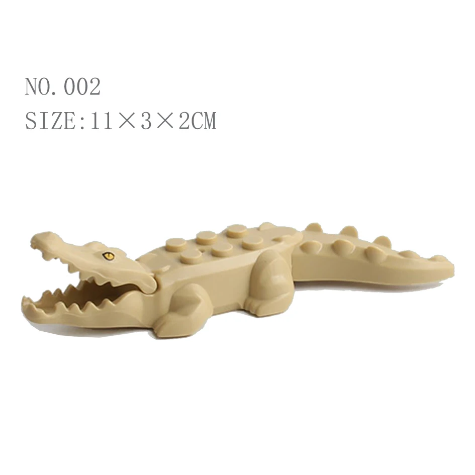 Tier Bausteine Modell Krokodil Leopard Lernspiele Figur Ziegel Spielzeug für Kinder Kinder