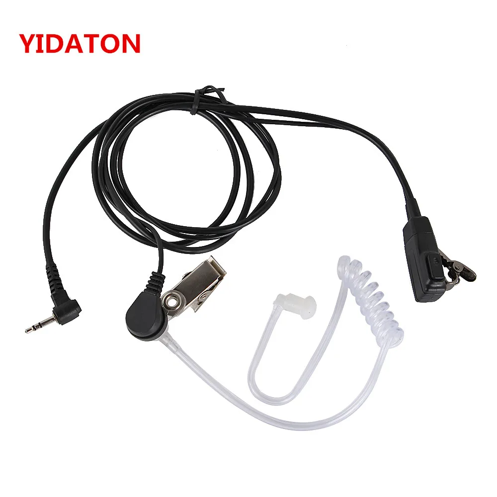 Tubo de aire del FBI para walkie-talkie, auriculares de 2,5mm, micrófono PTT, Radio, TLKR T60, T80, T3, T5, T7