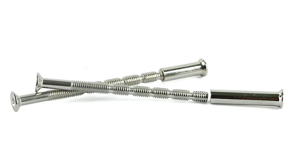 Bộ 50 Snap-Off Cuttable Khóa Núm Vặn Tay Cầm Đồ Nội Thất M4 * 60/80/100MM Vít Chống trộm