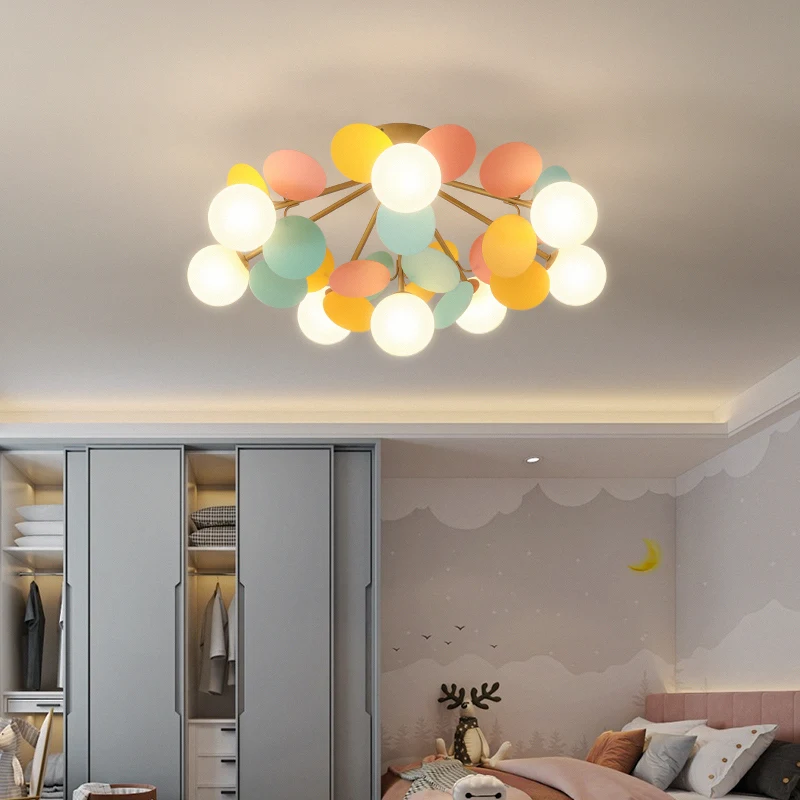 Flower Ceiling lamp Children's room lights Creative Bedroom lighting Ceiling light Modern LED Nordic Molecular light Fixtures