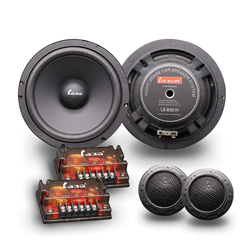 

150W 4Ohm 6.5 Inch Woofer Car Audio System Speaker Driver Unit LoudSpeaker High-end Modification Kit Two-way LB-BS61H