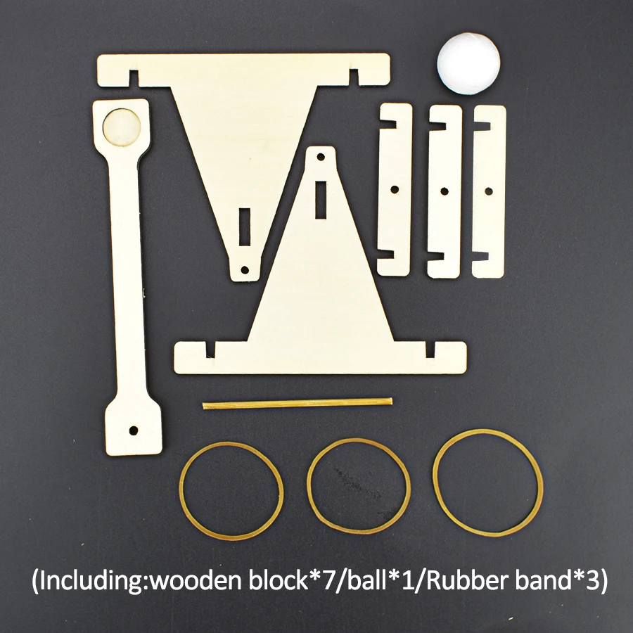 ไม้ Catapult ชุดการศึกษาทดลองของเล่นเด็กชุดของขวัญปริศนาฟิสิกส์โรงเรียนของเล่นปรับปรุง Handmade ความสามารถ