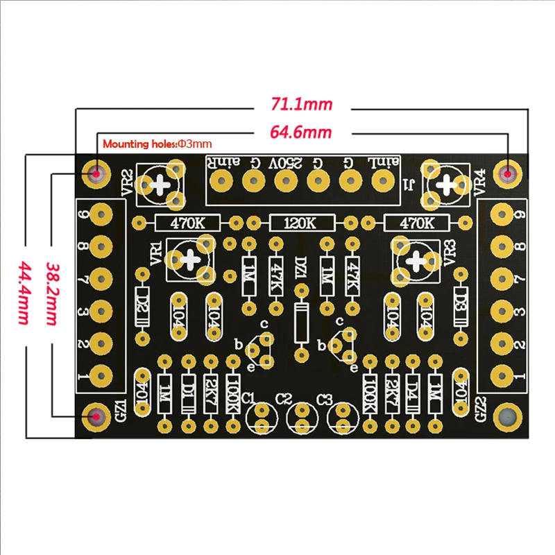 6E1 Tube Cat Eye Driver Board  EM81 Audio Level Fluorescence Tuning Instruction Circuit DIY Kit Modification