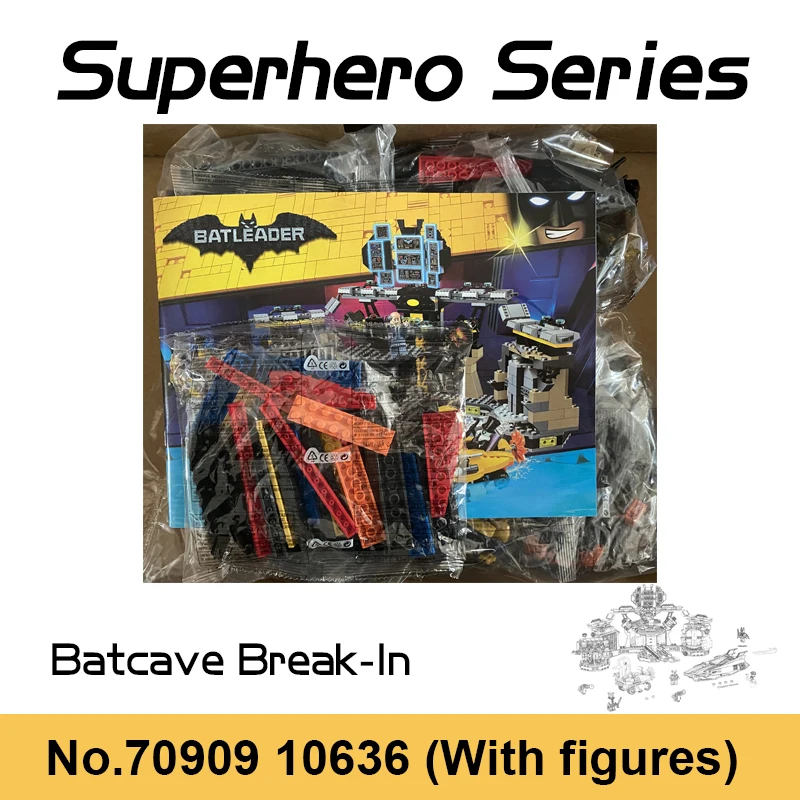 Super Heroes Mobile Base Batmobile Building Blocks 5in1 Motorcycle Airplane Car Truck Vehicle Bricks Toys For Children\'s Gifts