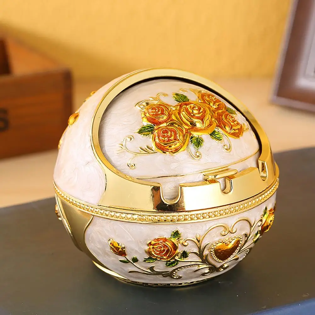 Retro Aschenbecher Haushalt Zigarette Rauchen Halter Home Decor Zink-legierung Große Asche Halter mit Deckel für Home Freund Geburtstag Geschenk