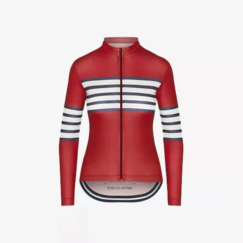 Cafe Du Cycling Jersey for Women, Thin Long Sleeve, Cycling Clothing Kit, MTB Road Bicycle, Autumn