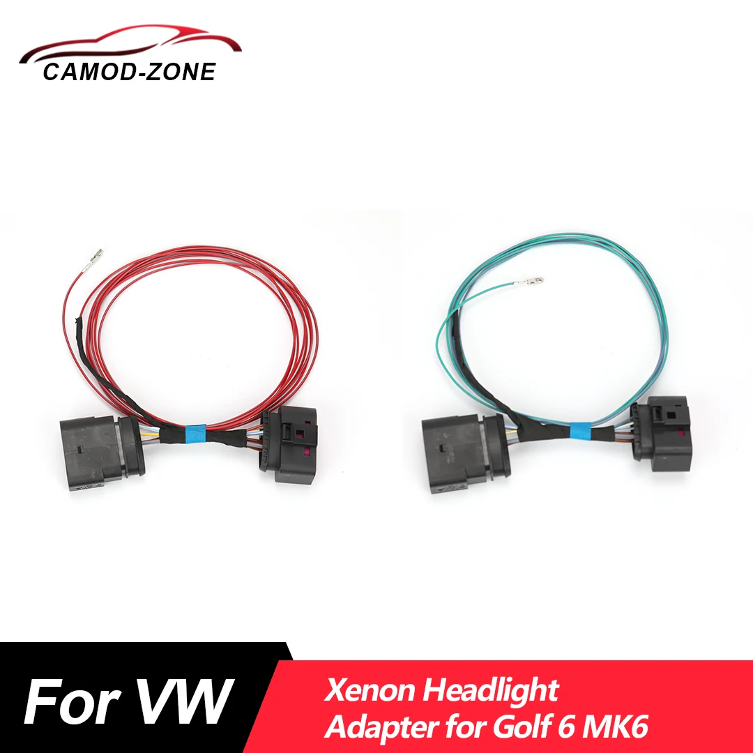 Xenon Headlight 10 to 14 Pin Connector Adapter wire Harness For VW Golf 6 MK6 VI