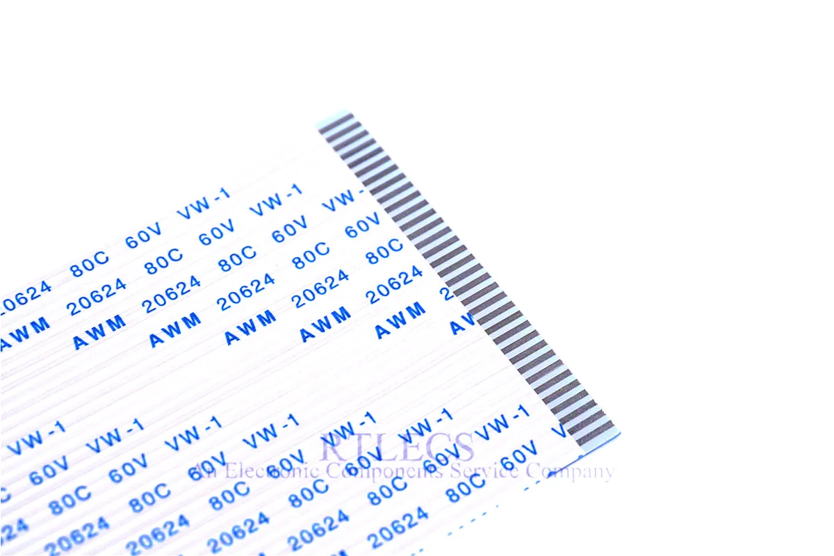 FPC 플랫 플렉시블 케이블 FFC 점퍼 피치, 1.25mm 간격, 34 핀 동일 접촉 측면 등방성, A 타입 100 200, 300mm 주석 도금, 5 개