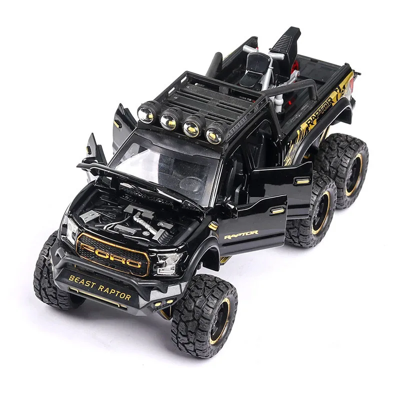 Diecast Spielzeug Fahrzeug Legierung Auto Modell Metall Räder Simulation Off-road Sound Und Licht Ziehen Auto Spielzeug Für jungen Ornament Geschenk