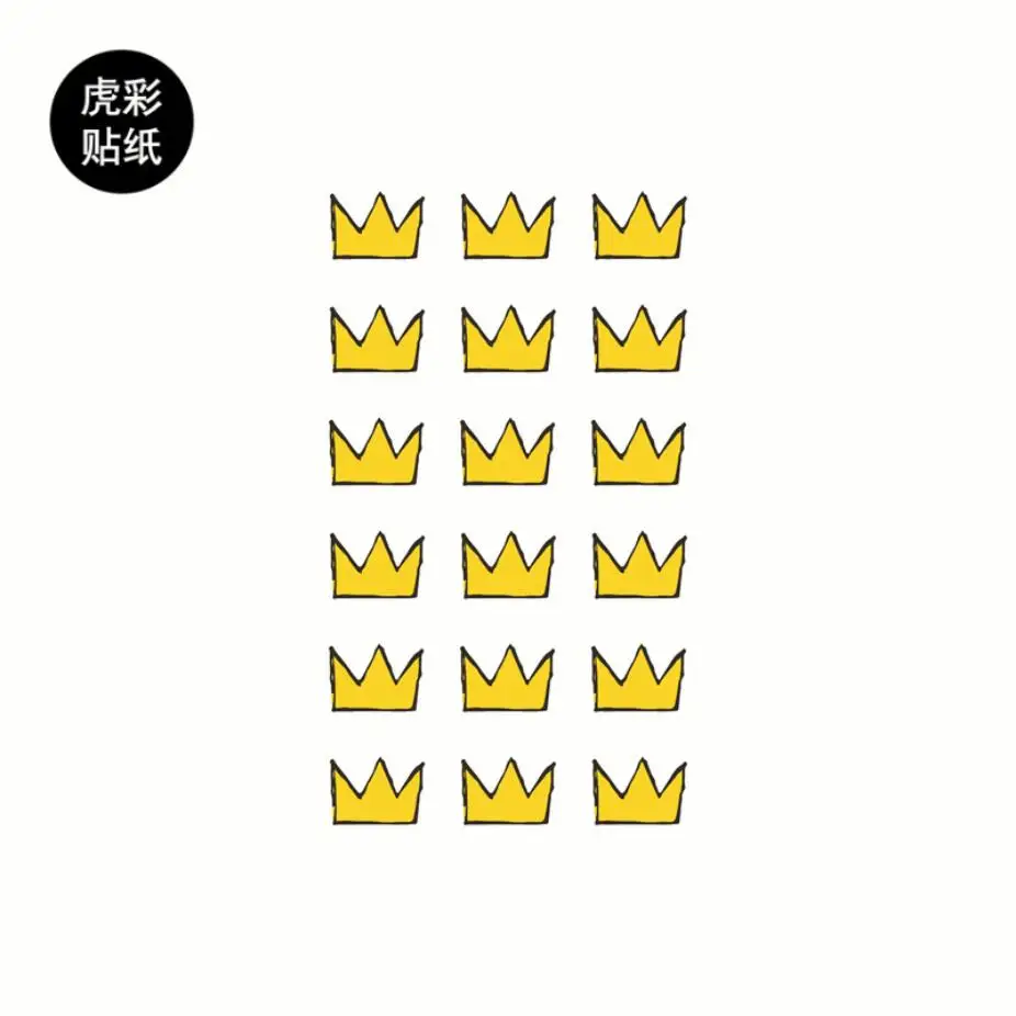 

Cute Yellow Crown Temporary Tattoo Stickers For Kids Women Body Art Waist Decals Ankle Fake Tatoos Face Stickers T1986
