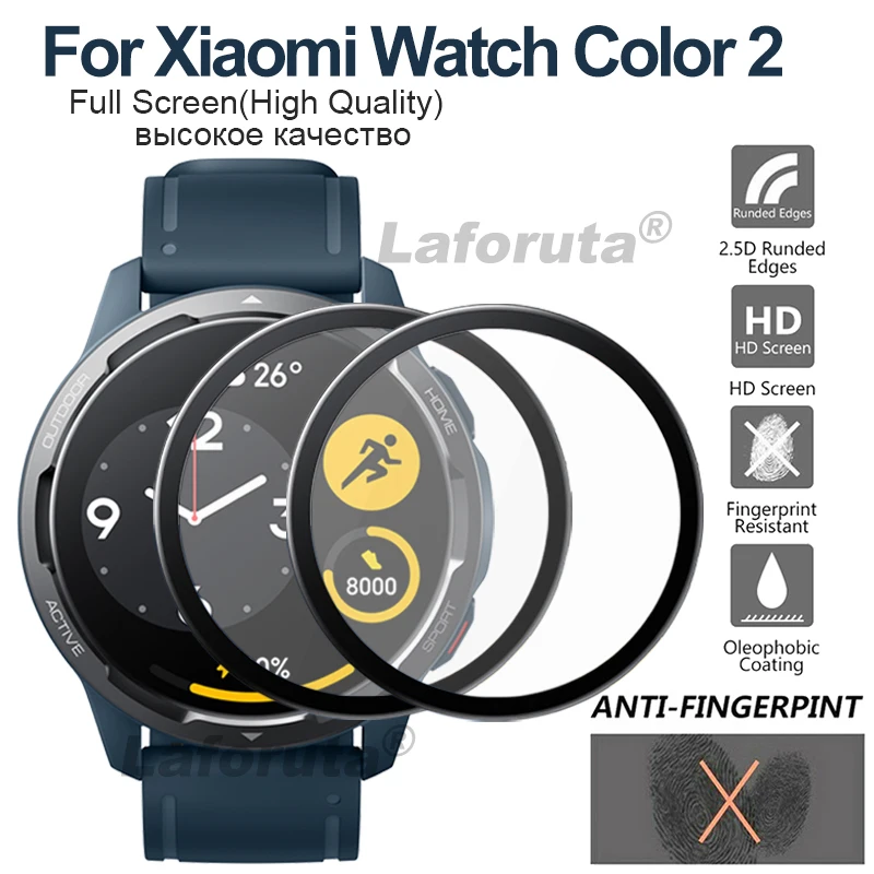 Full Cover Screen Protector For Xiaomi Watch Color 2 Clear 3D Curved Soft Protective Film for Xiaomi Mi Watch Color 2 Not Glass