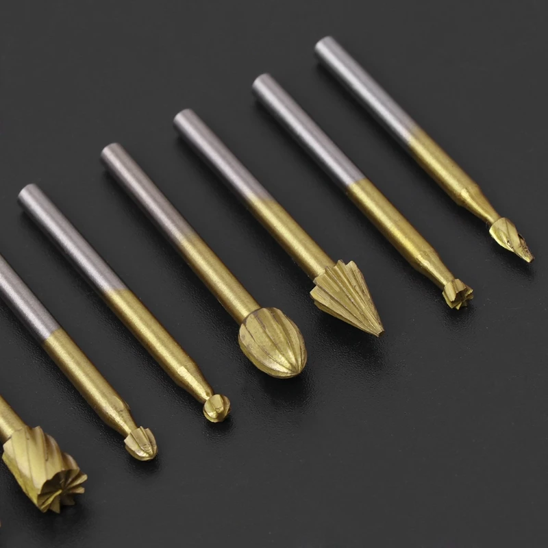 Testa di lucidatura della macinazione elettrica dello strumento di legno della taglierina dell'incisione del File rotante 10pcs