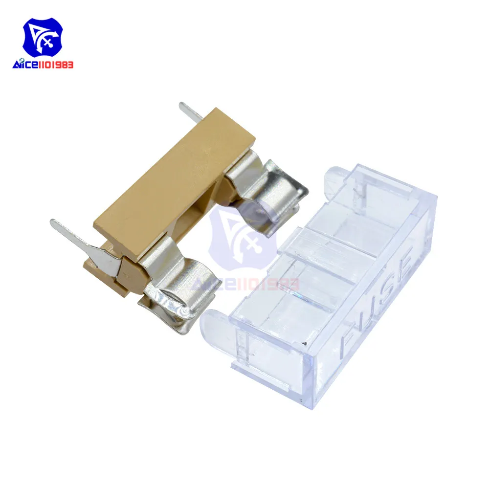 10 шт./лот держатель платы предохранителя diymore с крышкой для предохранителя 5x20 мм 250 в 6 А