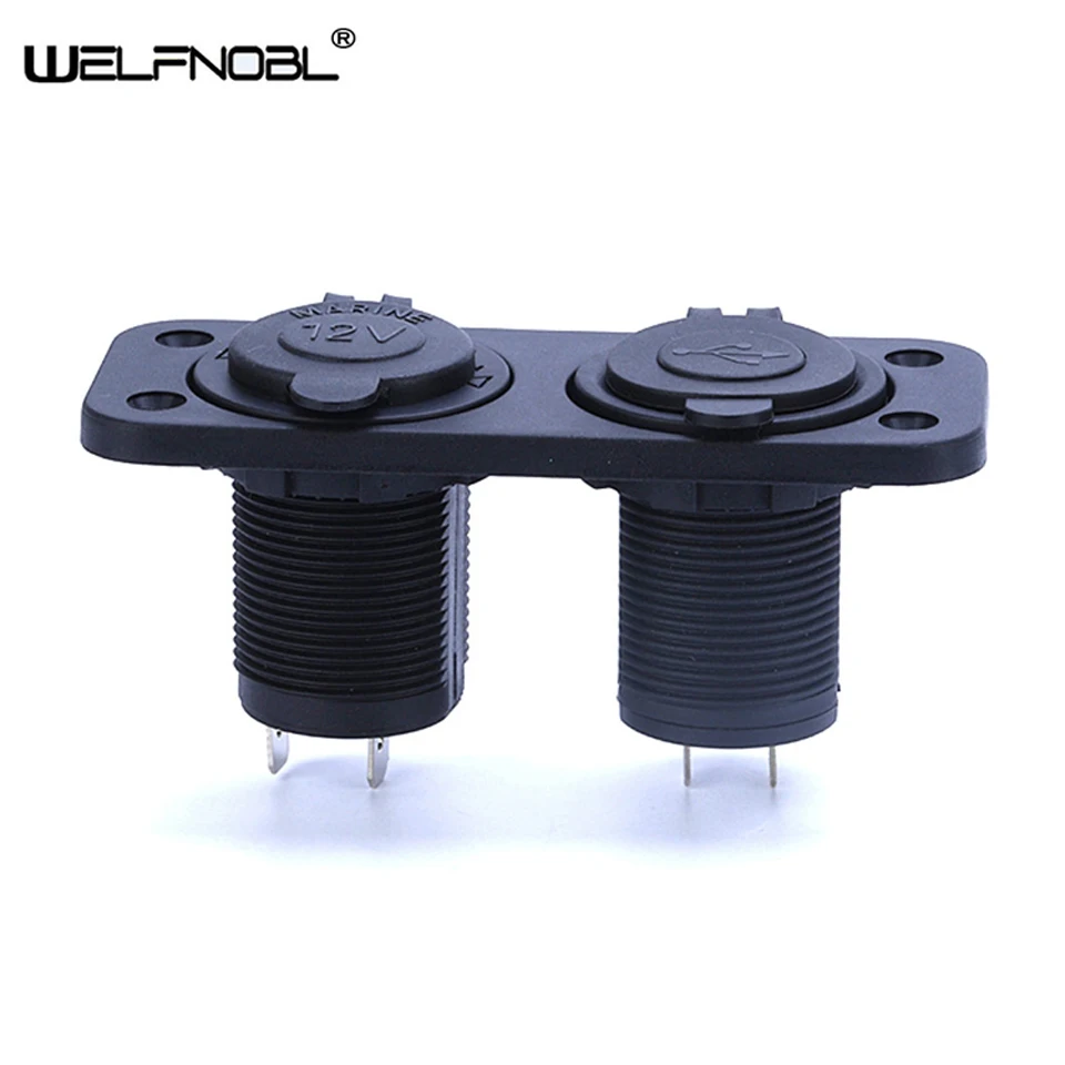 Dustproof  Waterproof  3.1A  5V Dual double USB Car Cigarette Lighter Socket