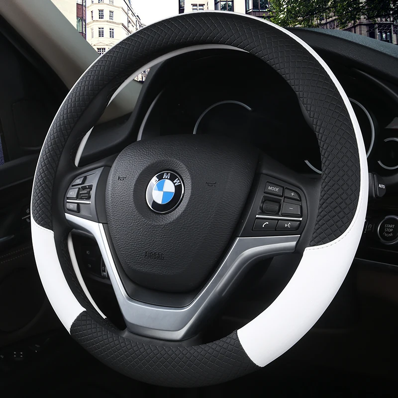 Universal Auto Steering Wheel Covers Anti-Slip PU Leather Car Steering-wheel protective Car-Styling Anti-catch Holder Protor