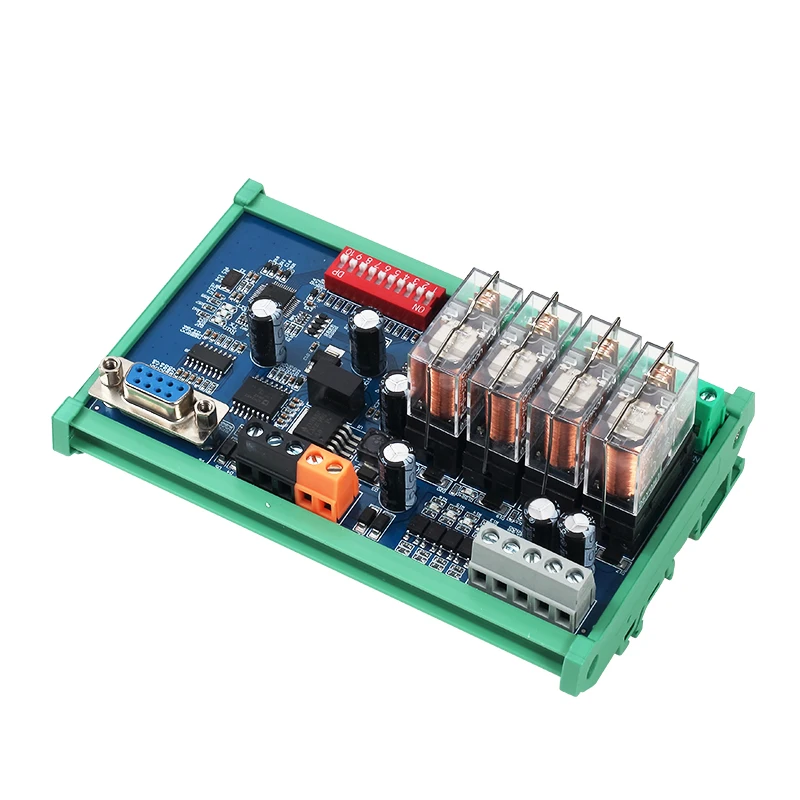 

Huaqingjun 4-Channel RS485 Communication Relay Module RS485 Modbus RTU/232 DC24V IO Module for Sensor