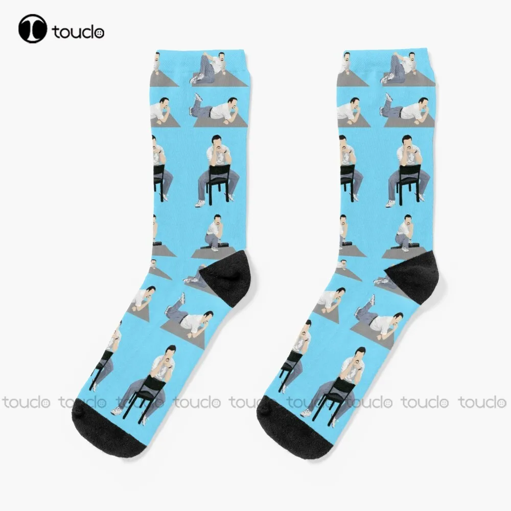 

New Photoshoot Tv Funny Comedy Haha Socks Graphic Socks Personalized Custom Unisex Adult Socks Popularity Gifts