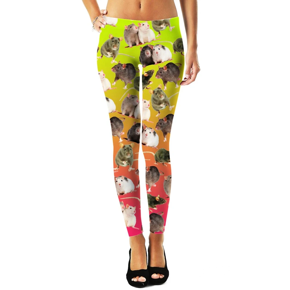 Women Leggings Fashion 3D Digital Printing Sloth Collage/Rats/Doge Leggings Sexy Elastic Female Skinny Leggings Harajuku DDK5