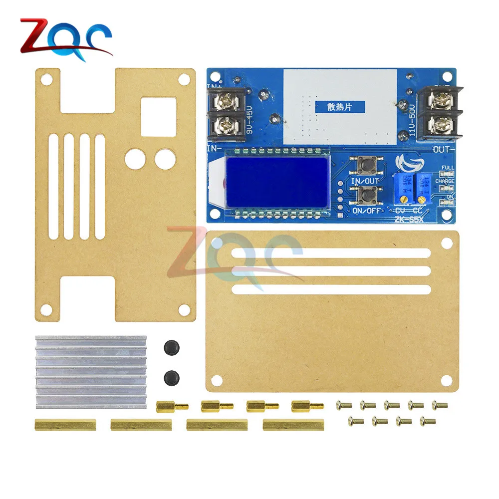 DC-DC DC 9 -45V to 10 -50V 5A Step Up Power Supply Module Adjustable Boost Adapter CV/CC Converter LCD Display with Case