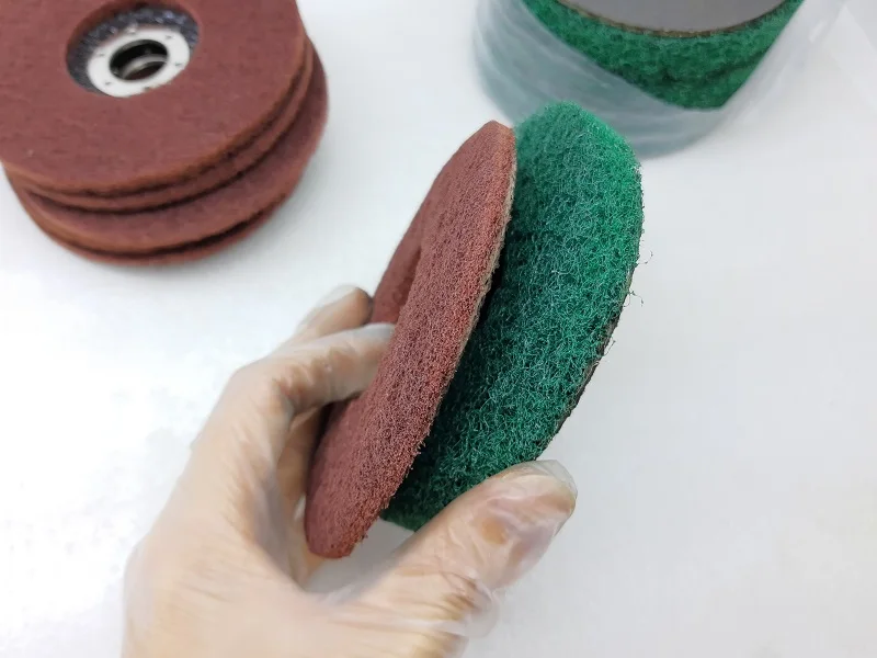 ใหม่ 2pcs 5 "Non-ทอขัดแผ่นขัด 125*22 * T8mm ไนลอนล้อขัดมุมเครื่องบดเครื่องมือโลหะเสร็จสิ้น