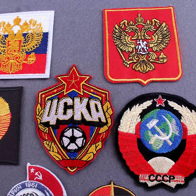 CCCP Patch Iron On Patches For Clothing Moscow Football Club Embroidered Patches On Clothes Jacket Stripe Embroidery Patch Badge