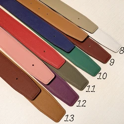 2023 WITHOUT BUCKLE Ciartuar for men women 3.2 cm 13 colors belt high quality cowskin genuine leather two sides free shipping