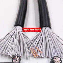 PVC cable 30 Cores Multi-core control cable 24 22 18 20 17AWG Copper Wire Conductor Electric Cable Black soft sheathed wire