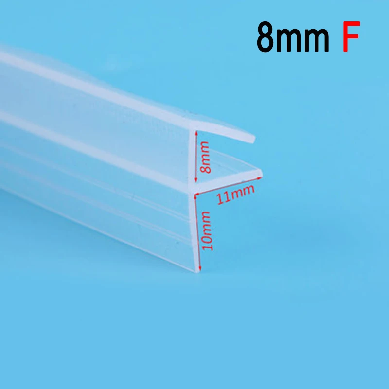 HOT F/U/H Shape Glass Door Tape Sealing Silicone Rubber Window Glass Gasket Strip Bath Screen Door NDS66