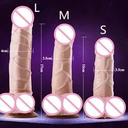 3 Sizes Realistic Dildo Penis for Women With Suction Cup Medical Silicone Big Dildos Adult Products For Couple Sex Toys