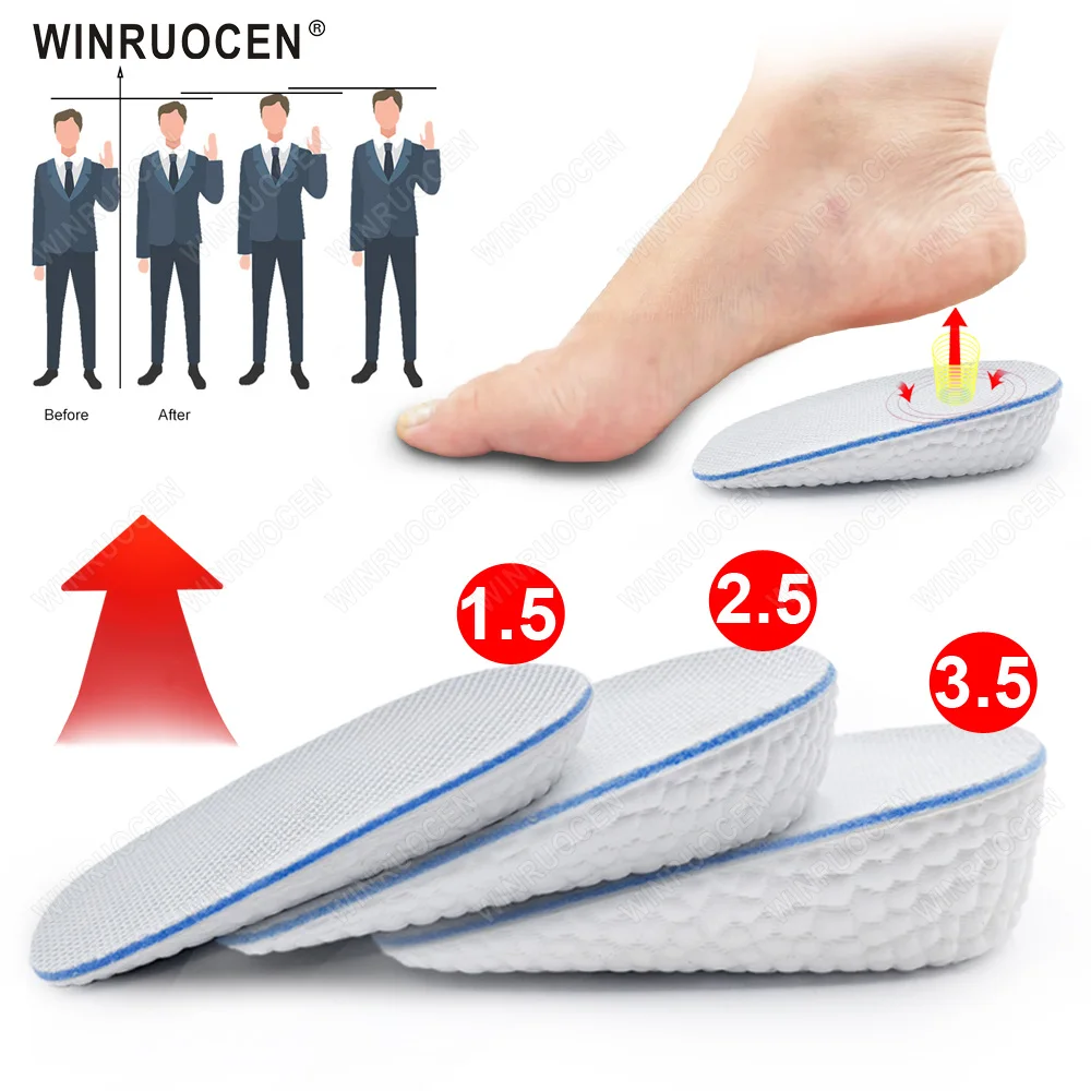 

Invisible Increase Height Insoles Light Weight Soft Elastic Lift for Men Women Shoes Pads 1.5CM 2.5CM 3.5CM Heighten Lift