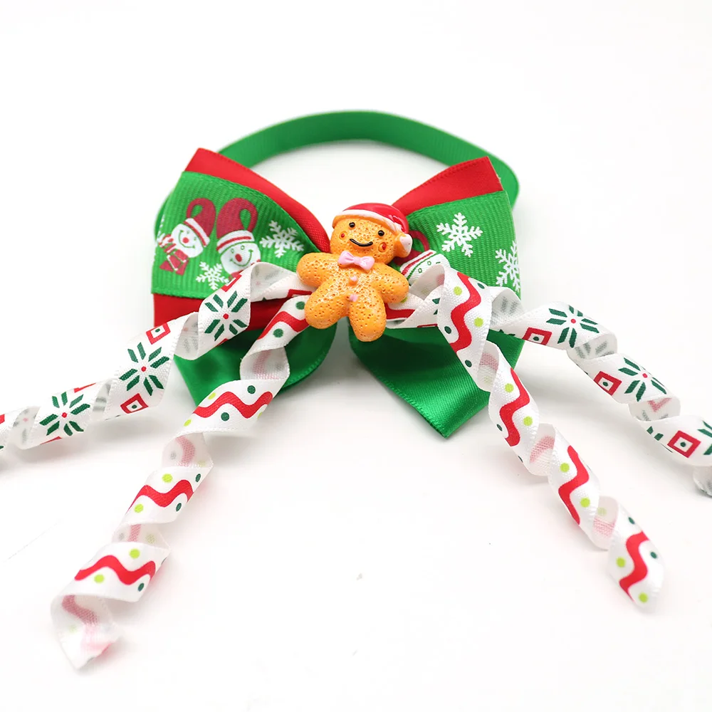 50pcs Christmas Dog Bow Tie Santa Pet Supplies Pet Dog Cat Christmas Bowties Neckties Dog Christmas Accessories For Small Dogs